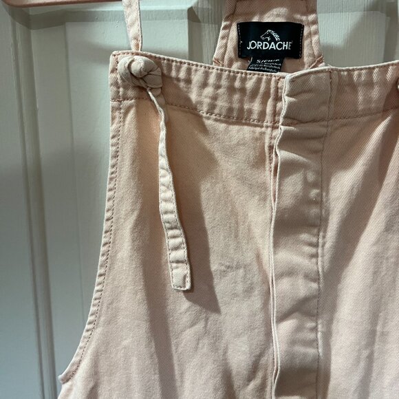 Jordache Peachy Pink Tie Front Overalls Casual Colourful Denim Women’s Small - Picture 5 of 11